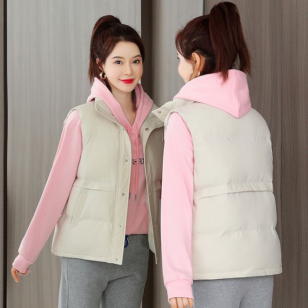 down cotton 2021 women's autumn winter coat vt, versatile waistcoat and korean vt, Black;white
down cotton 2021 women's autumn winter coat vt, versatile waistcoat and korean vt, Black;white