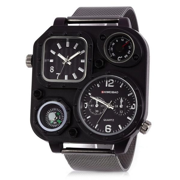 wristwatches luxury mens watches military army quartz watch for men dual times black steel mesh band causal male clock man relogio masculino, Slivery;brown
wristwatches luxury mens watches military army quartz watch for men dual times black steel mesh band causal male clock man relogio masculino, Slivery;brown
