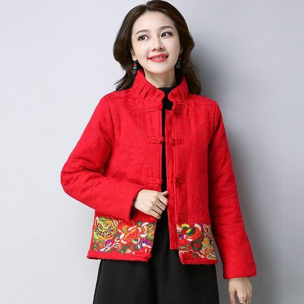 year chinese style winter coat women vintage thick warm jacket tang suit loose casual outwear ladies ethnic clothing, Red
year chinese style winter coat women vintage thick warm jacket tang suit loose casual outwear ladies ethnic clothing, Red