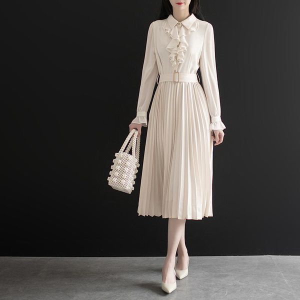 casual dresses sister fara spring elegant pleated women's dress turn-down collar full sleeve long autumn ladies draped, Black;gray
casual dresses sister fara spring elegant pleated women's dress turn-down collar full sleeve long autumn ladies draped, Black;gray