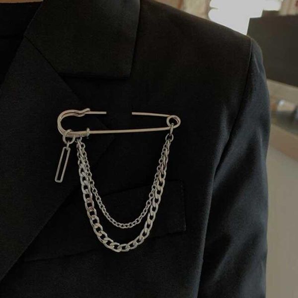 pins, brooches 2021 sale kpop statement retro punk big pins couple chain design suit accessory for women men decoration, Gray
pins, brooches 2021 sale kpop statement retro punk big pins couple chain design suit accessory for women men decoration, Gray