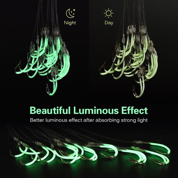 luminous fishing hook with line barbed 14-28# tackle pesca accessories high carbon steel hooks
luminous fishing hook with line barbed 14-28# tackle pesca accessories high carbon steel hooks
