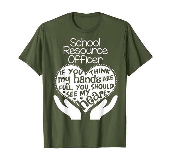School Resource Officer Heart Hands Safety Team Gift T-Shirt, Mainly pictures