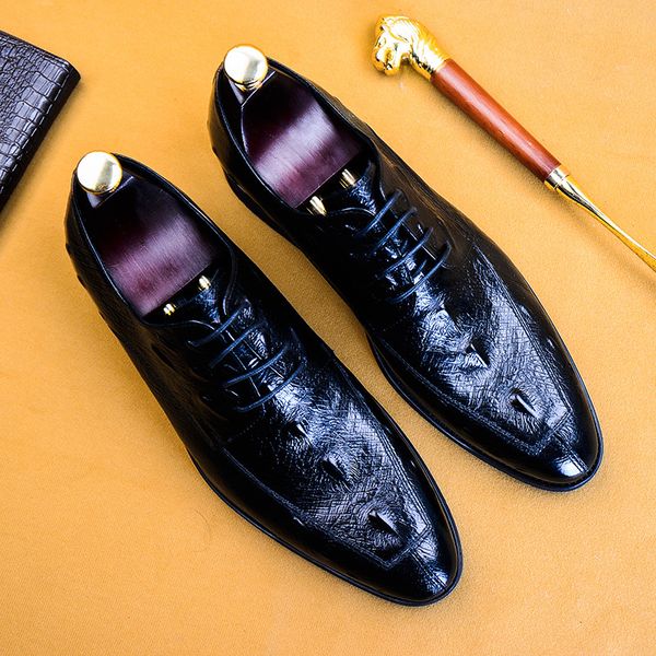 Men Dress Shoe Genuine Cow Leather Brogue Wedding Shoes Mens Casual Flats Shoes Crocodile Pattern Oxford Shoes US 11.5, Black
Men Dress Shoe Genuine Cow Leather Brogue Wedding Shoes Mens Casual Flats Shoes Crocodile Pattern Oxford Shoes US 11.5, Black
