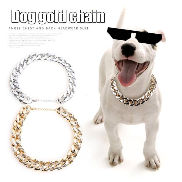 dog collars & leashes pet adjustable chain collar punk gold plated puppy cat safety not rust necklace j99store
dog collars & leashes pet adjustable chain collar punk gold plated puppy cat safety not rust necklace j99store