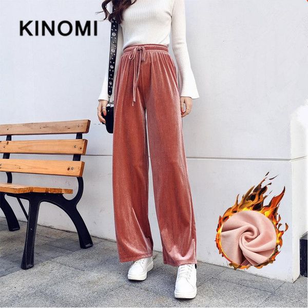 women's pants & capris kinomi 2021 arrivals warm velvet women elegant thickening autumn wide-legged casual long leggings female, Black;white
women's pants & capris kinomi 2021 arrivals warm velvet women elegant thickening autumn wide-legged casual long leggings female, Black;white