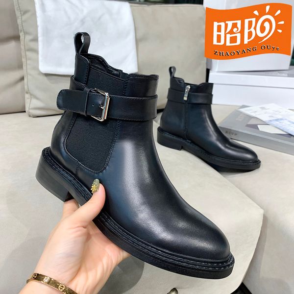 spring summer 2022 new women's shoes side zipper martin boots leather chimney english flat bottom belt buckle decorative chelsea boots, Black
spring summer 2022 new women's shoes side zipper martin boots leather chimney english flat bottom belt buckle decorative chelsea boots, Black