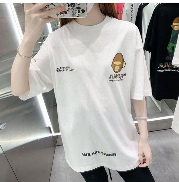 men's t-shirts tide brand aape pure cotton short-sleeved shirt for men and women casual ape head camouflage half-sleeved loose t-shirt, White;black
men's t-shirts tide brand aape pure cotton short-sleeved shirt for men and women casual ape head camouflage half-sleeved loose t-shirt, White;black