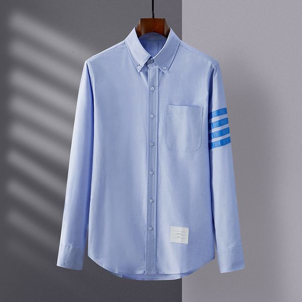 tb long sleeve casual oxford cotton shirt korean couple be temperament handsome trendy man, White;black
tb long sleeve casual oxford cotton shirt korean couple be temperament handsome trendy man, White;black
