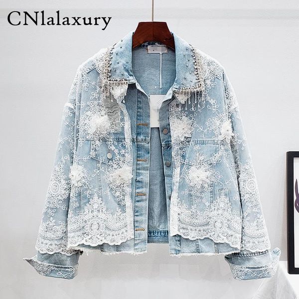 women's jackets streetwear lace patchwork bomber denim jacket coat women long sleeve diamonds beaded loose jeans female students, Black;brown
women's jackets streetwear lace patchwork bomber denim jacket coat women long sleeve diamonds beaded loose jeans female students, Black;brown