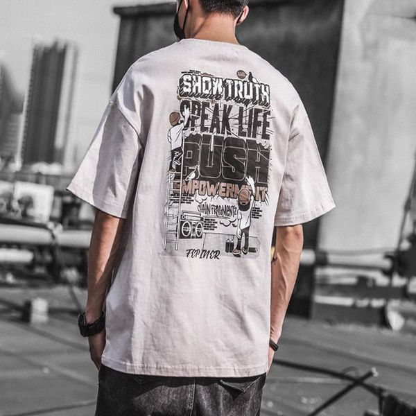 men's t-shirts thrc tide brand summer short-sleeved t-shirt loose trend round neck and half sleeve clothes japanese ins, White;black
men's t-shirts thrc tide brand summer short-sleeved t-shirt loose trend round neck and half sleeve clothes japanese ins, White;black