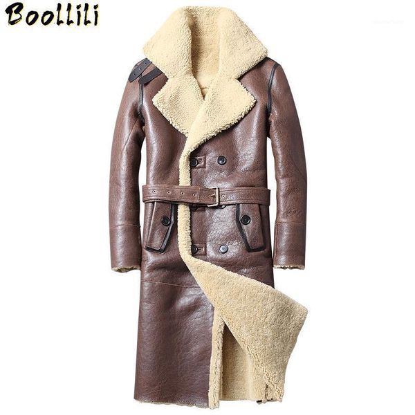 men's leather & faux boollili natural sheep shearling jacket men winter genuine mens real fur coat long vintage sheepskin, Black
men's leather & faux boollili natural sheep shearling jacket men winter genuine mens real fur coat long vintage sheepskin, Black