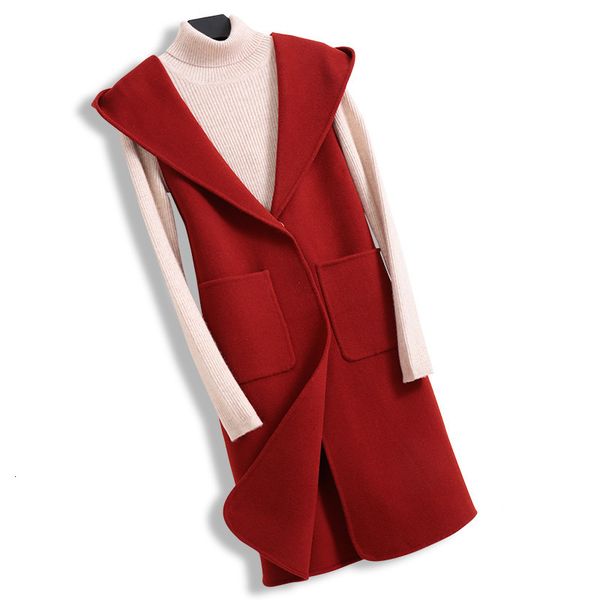 jacket fashion hooded vest women handmade slim long double sided wool waistcoat jacket office lady outerwear female, Black;brown
jacket fashion hooded vest women handmade slim long double sided wool waistcoat jacket office lady outerwear female, Black;brown