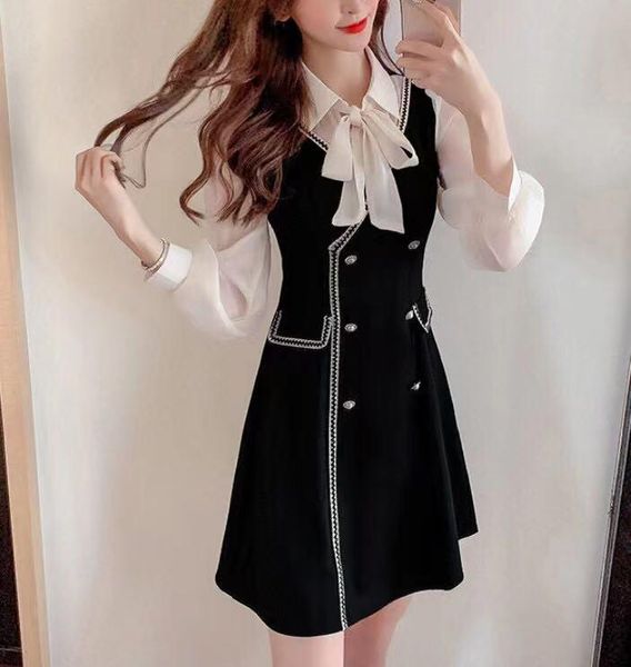 casual dresses kx08392 fashion women 2021 autumn dress luxury european design party style, Black;gray
casual dresses kx08392 fashion women 2021 autumn dress luxury european design party style, Black;gray