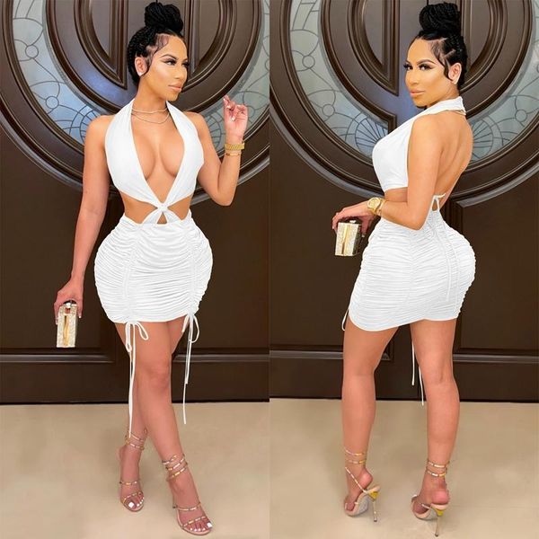 women's swimwear dress women summer backless halterneck drawstring birthday party dresses night club outfits goth streetwear y2k clothe, White;black
women's swimwear dress women summer backless halterneck drawstring birthday party dresses night club outfits goth streetwear y2k clothe, White;black