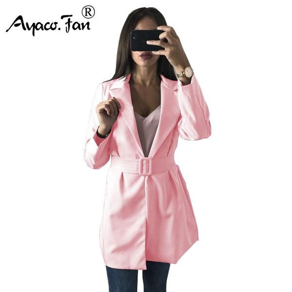 pink blazer 2021 women ol style solid long sleeve blazers coats female autumn winter casual lady with belt women's suits &, White;black
pink blazer 2021 women ol style solid long sleeve blazers coats female autumn winter casual lady with belt women's suits &, White;black