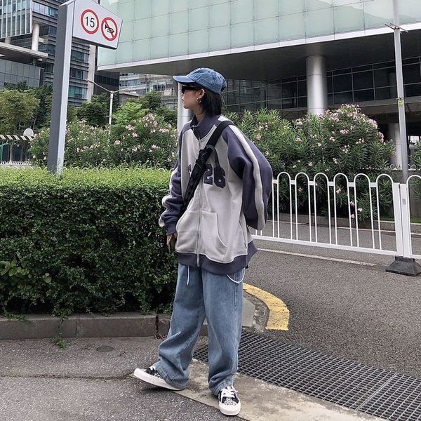 women's jackets korean style jacket, spring and autumn, hip hop baseball suit, retro blue, patch sweatshirt, cardigan, high collar coat, Black;brown
women's jackets korean style jacket, spring and autumn, hip hop baseball suit, retro blue, patch sweatshirt, cardigan, high collar coat, Black;brown