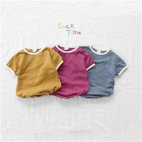 summer korean and japanese style solid color short sleeve thin bodysuits for infant kids pure cotton casual clothing 210508, Blue
summer korean and japanese style solid color short sleeve thin bodysuits for infant kids pure cotton casual clothing 210508, Blue