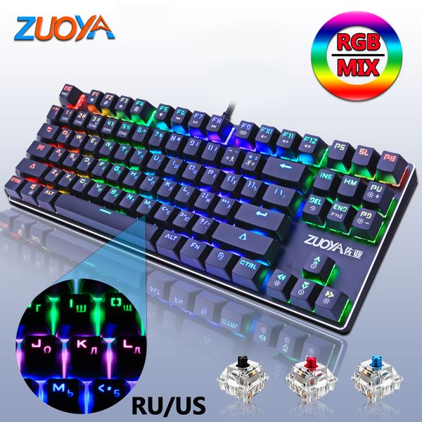 gaming mechanical keyboard backlit keyboard blue red switch 87key anti-ghosting led usb wired russia/us for gamer pc laptop
gaming mechanical keyboard backlit keyboard blue red switch 87key anti-ghosting led usb wired russia/us for gamer pc laptop