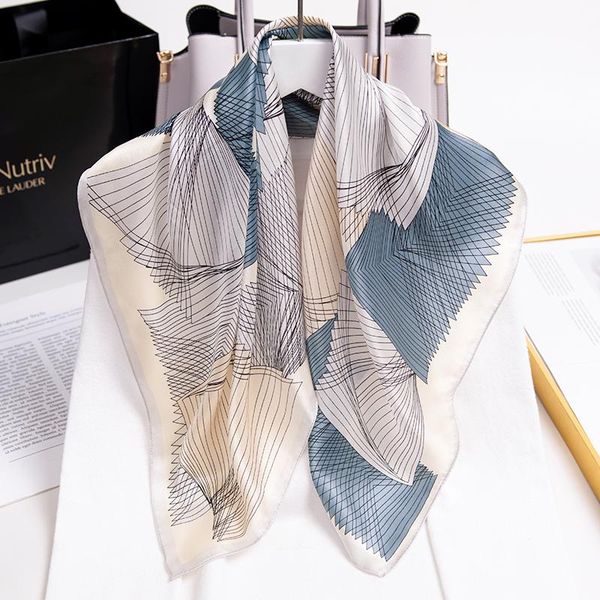 scarves 100% natural silk square scarf women casual neckerchief headscarf chinese foulard femme print geometric bandana65x65cm, Blue;gray
scarves 100% natural silk square scarf women casual neckerchief headscarf chinese foulard femme print geometric bandana65x65cm, Blue;gray