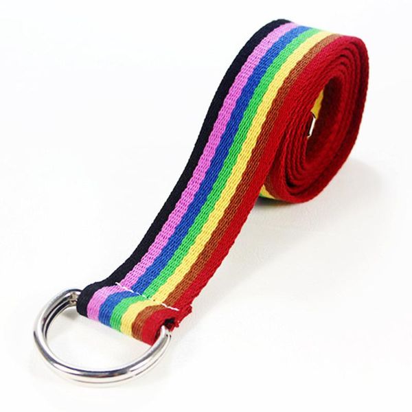 belts 130cm dual ring fashion canvas waist belt rainbow color striped strap waistband, Black;brown
belts 130cm dual ring fashion canvas waist belt rainbow color striped strap waistband, Black;brown