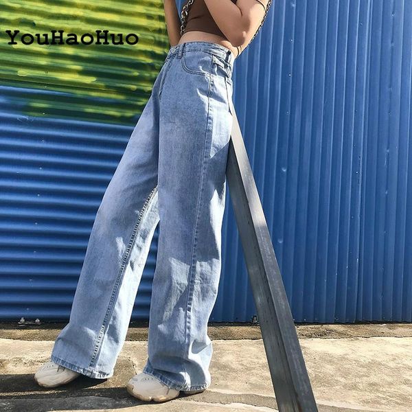 high waist jeans women wide leg pants plus size punk korean style trouser casual harajuku female joggers women's, Blue
high waist jeans women wide leg pants plus size punk korean style trouser casual harajuku female joggers women's, Blue