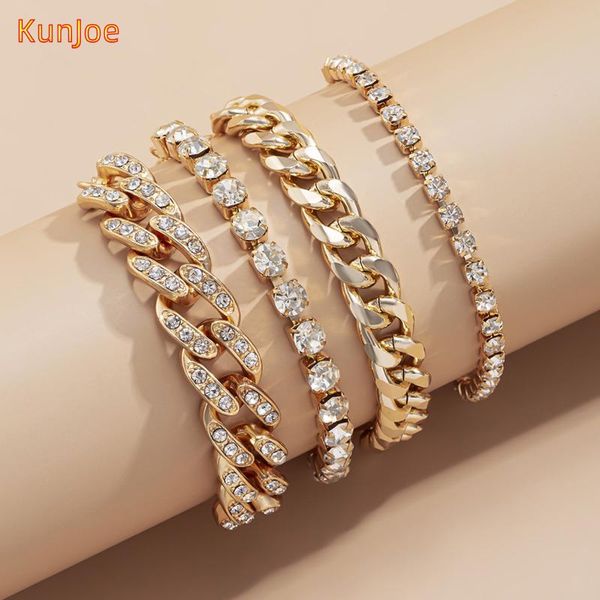 kunjoe 4pcs/set punk luxury bracelets for women charm bangles boho shiny paved rhinestone girls jewelry accessories link, chain, Black
kunjoe 4pcs/set punk luxury bracelets for women charm bangles boho shiny paved rhinestone girls jewelry accessories link, chain, Black