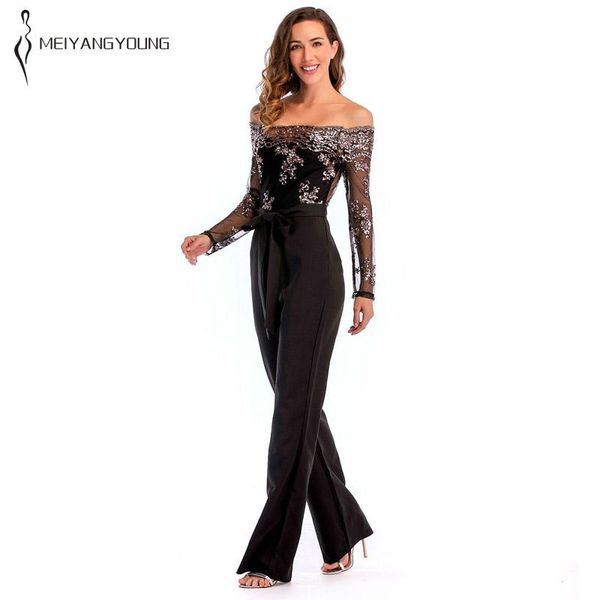 women's jumpsuits & rompers women bandage jumpsuit long sleeve off shoulder sequin embroider lace black bodysuit female wide pants stre, Black;white
women's jumpsuits & rompers women bandage jumpsuit long sleeve off shoulder sequin embroider lace black bodysuit female wide pants stre, Black;white