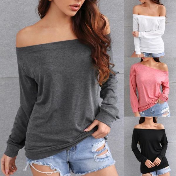 women's sweaters women slash neck solid color t-shirt spring autumn long sleeve elastic loose fashion woman pullovers 2021, White;black
women's sweaters women slash neck solid color t-shirt spring autumn long sleeve elastic loose fashion woman pullovers 2021, White;black