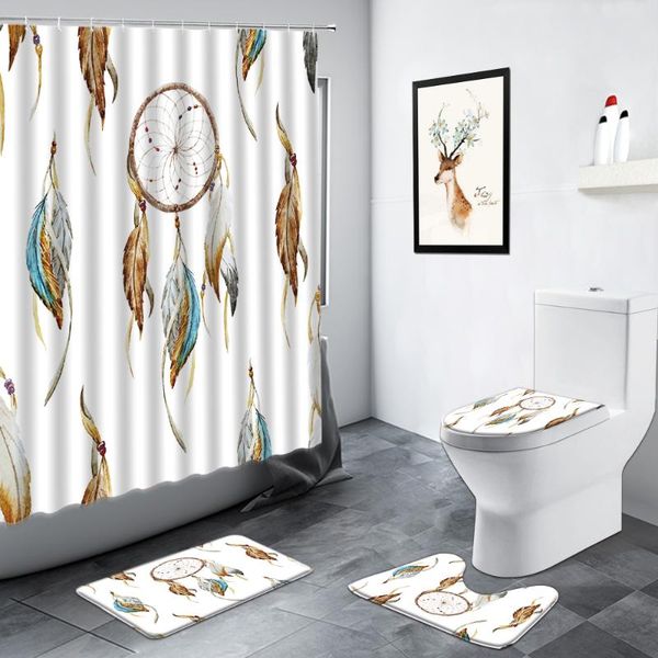 shower curtains bohemian dream feather curtain fashion ethnic style home decor bathroom carpet non-slip rug foot mat toilet bath mats set
shower curtains bohemian dream feather curtain fashion ethnic style home decor bathroom carpet non-slip rug foot mat toilet bath mats set