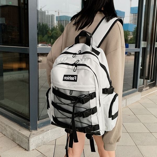 2021 korean ins tooling student street shooting schoolbag simple large capacity backpack men's and women's traveling backpack 
2021 korean ins tooling student street shooting schoolbag simple large capacity backpack men's and women's traveling backpack