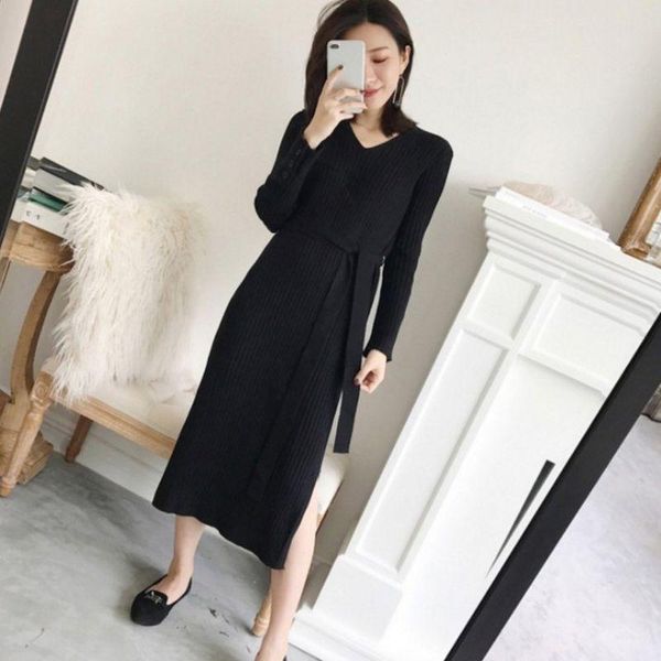 casual dresses autumn winter 2021 long dress knitted sweater long-sleeved cashmere solid color all-match elegant vestido, Black;gray
casual dresses autumn winter 2021 long dress knitted sweater long-sleeved cashmere solid color all-match elegant vestido, Black;gray