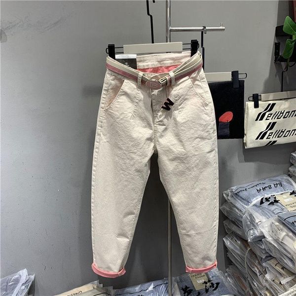 women's pants & capris 2021 spring autumn korea fashion women high waist loose casual ankle-length cotton denim harem v573, Black;white
women's pants & capris 2021 spring autumn korea fashion women high waist loose casual ankle-length cotton denim harem v573, Black;white