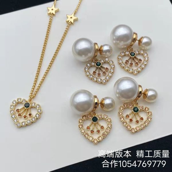 luxury designer fashion d pearl earrings 2021 wang red heart neckchain diamond studded heavy industry necklace female, Red;brown
luxury designer fashion d pearl earrings 2021 wang red heart neckchain diamond studded heavy industry necklace female, Red;brown