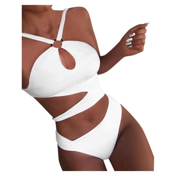 women's swimwear women bikini set solids push-up bra padded swimsuit beachwear backless 2021 summer, White;black
women's swimwear women bikini set solids push-up bra padded swimsuit beachwear backless 2021 summer, White;black