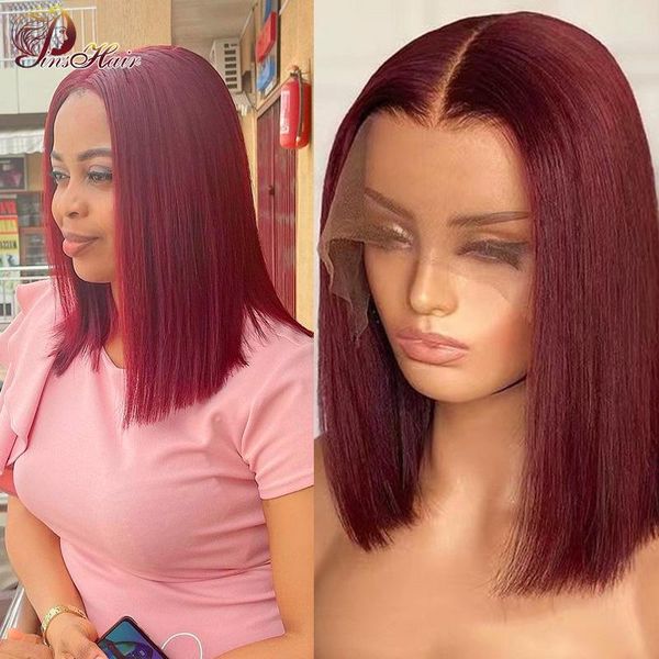 lace wigs bob front human hair 13x1 straight frontal wig pre plucked 99j burgundy color brazilian remy 180%, Black;brown
lace wigs bob front human hair 13x1 straight frontal wig pre plucked 99j burgundy color brazilian remy 180%, Black;brown