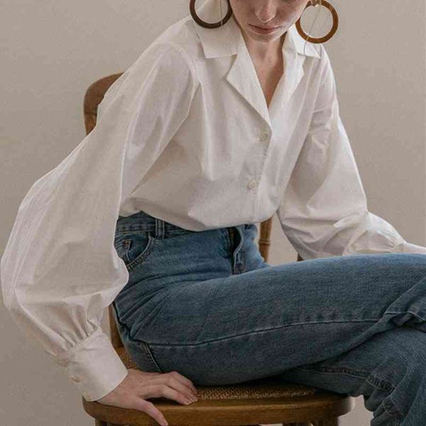 women's blouses & shirts female white cotton sweater qweek, vintage shirt with flashlight sleeve and button, long sleeve, office style
women's blouses & shirts female white cotton sweater qweek, vintage shirt with flashlight sleeve and button, long sleeve, office style