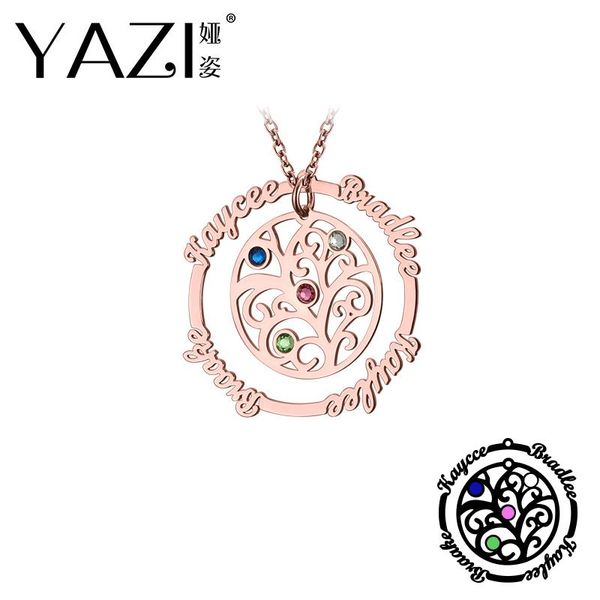 pendant necklaces yazi personalized tree birthstone necklace copper family name custom four names gift for friend, Silver
pendant necklaces yazi personalized tree birthstone necklace copper family name custom four names gift for friend, Silver