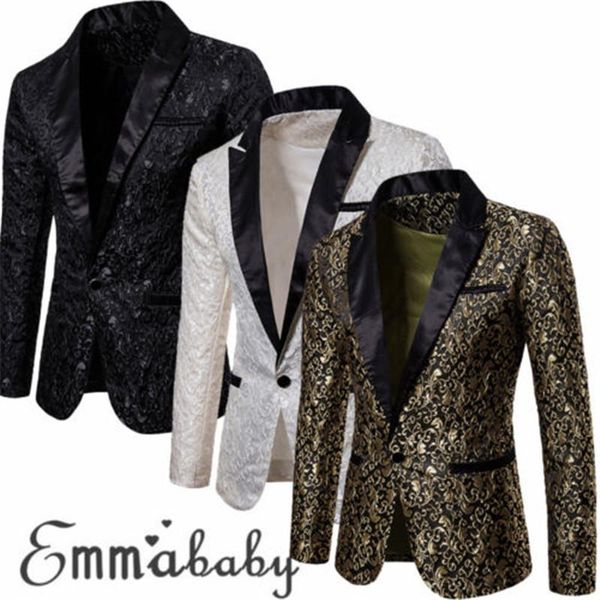 men's suits & blazers slim fit blazer men 2021 arrival mens floral prom elegant wedding, White;black
men's suits & blazers slim fit blazer men 2021 arrival mens floral prom elegant wedding, White;black
