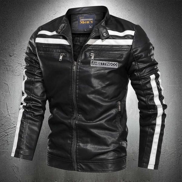 leather jacket for men autumn motorcycle jacket men outwear clothing smart biker jacket slim fit stand collar faux leather 211009, Black
leather jacket for men autumn motorcycle jacket men outwear clothing smart biker jacket slim fit stand collar faux leather 211009, Black