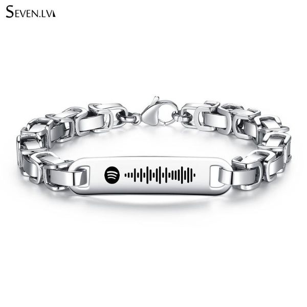 charm bracelets spotify music code bracelet stainless steel male custom carving jewelry fashion bangle for men wholesale, Golden;silver
charm bracelets spotify music code bracelet stainless steel male custom carving jewelry fashion bangle for men wholesale, Golden;silver