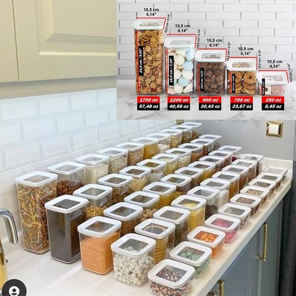 storage bottles & jars box kitchen organizer containers 5/30 pcs pantry spices refrigerator transparent vacuum europe mode
storage bottles & jars box kitchen organizer containers 5/30 pcs pantry spices refrigerator transparent vacuum europe mode