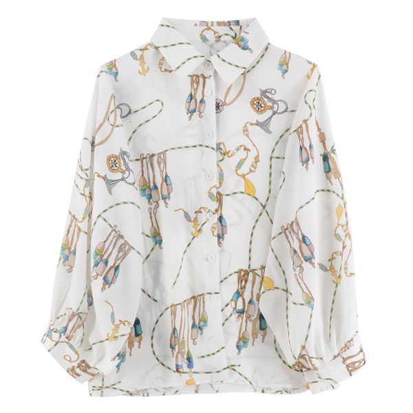 women's blouses & shirts spring fall for vintage batwing women retro printing chiffon shirt c691, White
women's blouses & shirts spring fall for vintage batwing women retro printing chiffon shirt c691, White