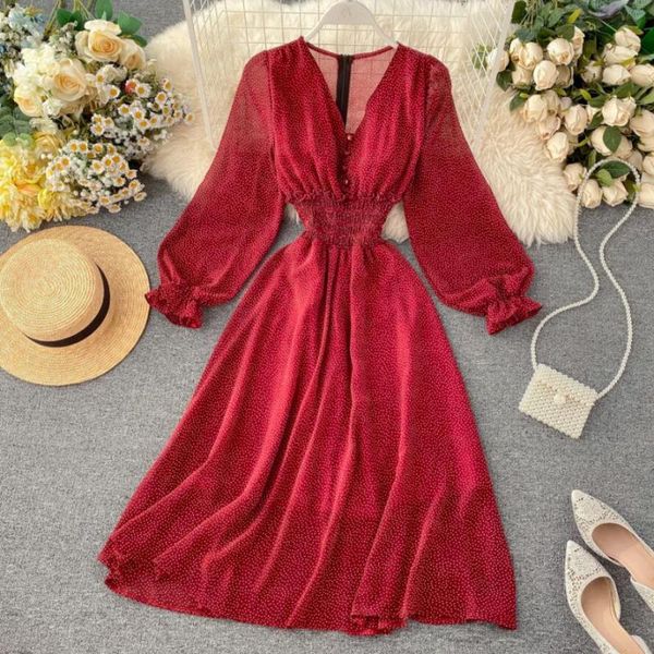 casual dresses 2021 spring autumn clothes women party dress chiffon v neck elegant female long puff sleeve dot holiday vestidos jw9194, Black;gray
casual dresses 2021 spring autumn clothes women party dress chiffon v neck elegant female long puff sleeve dot holiday vestidos jw9194, Black;gray