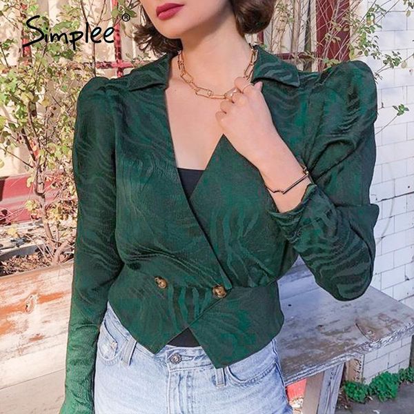women's blouses & shirts simplee vintage puff button women shirt mujer deep v neck green blouse wrap peplem ol feminino bluas, White
women's blouses & shirts simplee vintage puff button women shirt mujer deep v neck green blouse wrap peplem ol feminino bluas, White