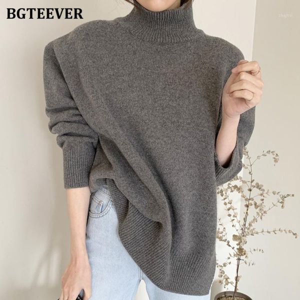 women's sweaters bgteever basic half turtleneck thick women sweater jumpers 2021 winter casual warm side split female knitting pullover, White;black
women's sweaters bgteever basic half turtleneck thick women sweater jumpers 2021 winter casual warm side split female knitting pullover, White;black