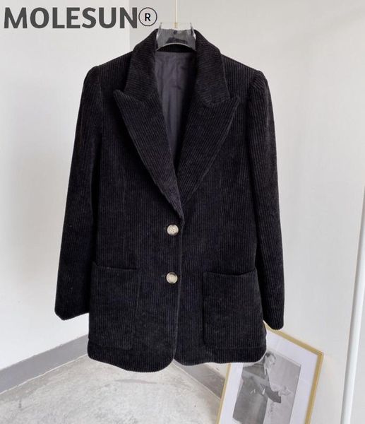 women's suits & blazers ol black white woman corduroy velvet blazer lapel collar single breasted patch pockets long sleeves suit 2021 f, White;black
women's suits & blazers ol black white woman corduroy velvet blazer lapel collar single breasted patch pockets long sleeves suit 2021 f, White;black