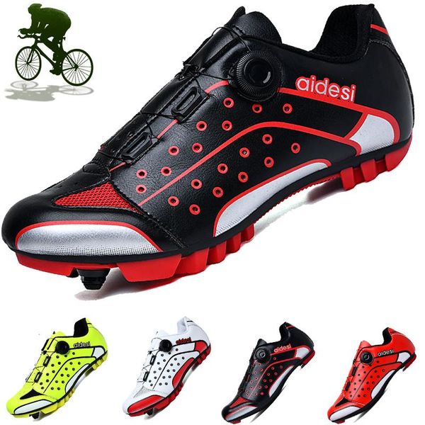 cycling shoes for men road mountain bike sapatilha ciclismo breathable self-locking bicycle racing sneakers footwear, Black
cycling shoes for men road mountain bike sapatilha ciclismo breathable self-locking bicycle racing sneakers footwear, Black