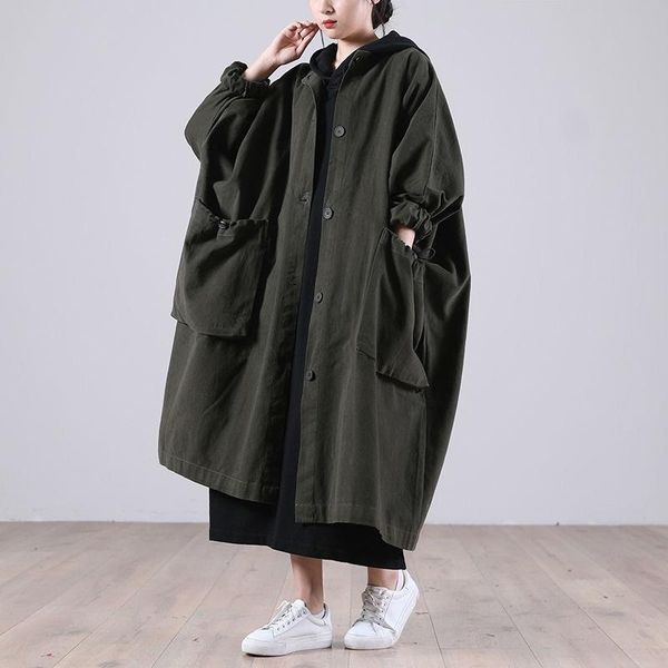 women's trench coats spring autumn long coat baggy vintage big pocket sleeve harajuku outline casual jacket 2021, Tan;black
women's trench coats spring autumn long coat baggy vintage big pocket sleeve harajuku outline casual jacket 2021, Tan;black