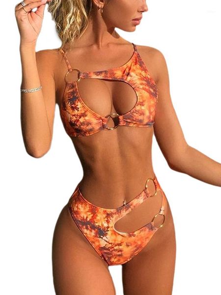 women's swimwear women two-piece bikinis swimming clothes set, orange tie-dyed printed pattern bikini and shorts, White;black
women's swimwear women two-piece bikinis swimming clothes set, orange tie-dyed printed pattern bikini and shorts, White;black